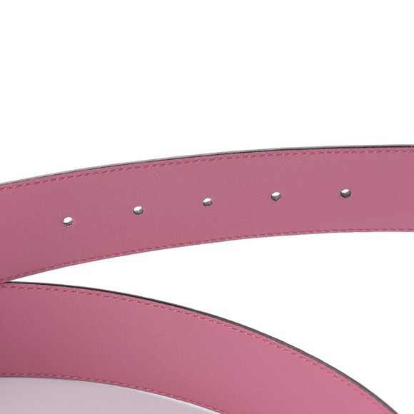 Gucci Interlocking GG Calfskin Belt in Pink Violet NEW WITH DUSTBAG main image 5